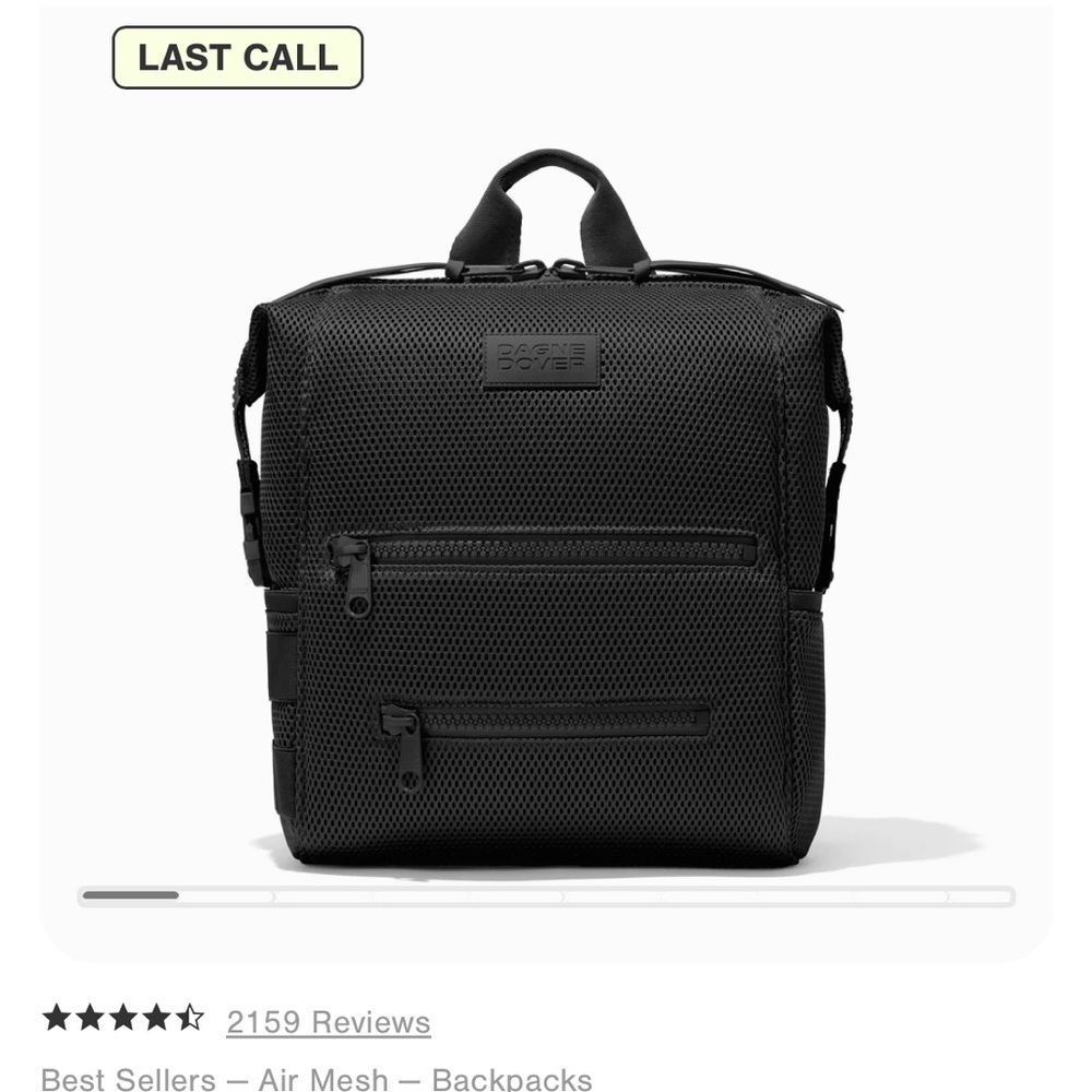 Dagne Dover diaper bag in all black mesh. Brand new bag still with wrapping.